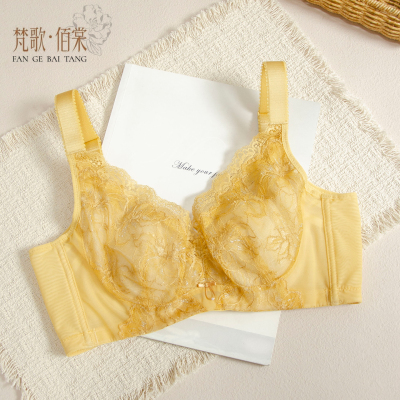 梵歌佰棠F42653兔耳杯大胸显小文胸上托防下垂收副乳调整型内衣女
