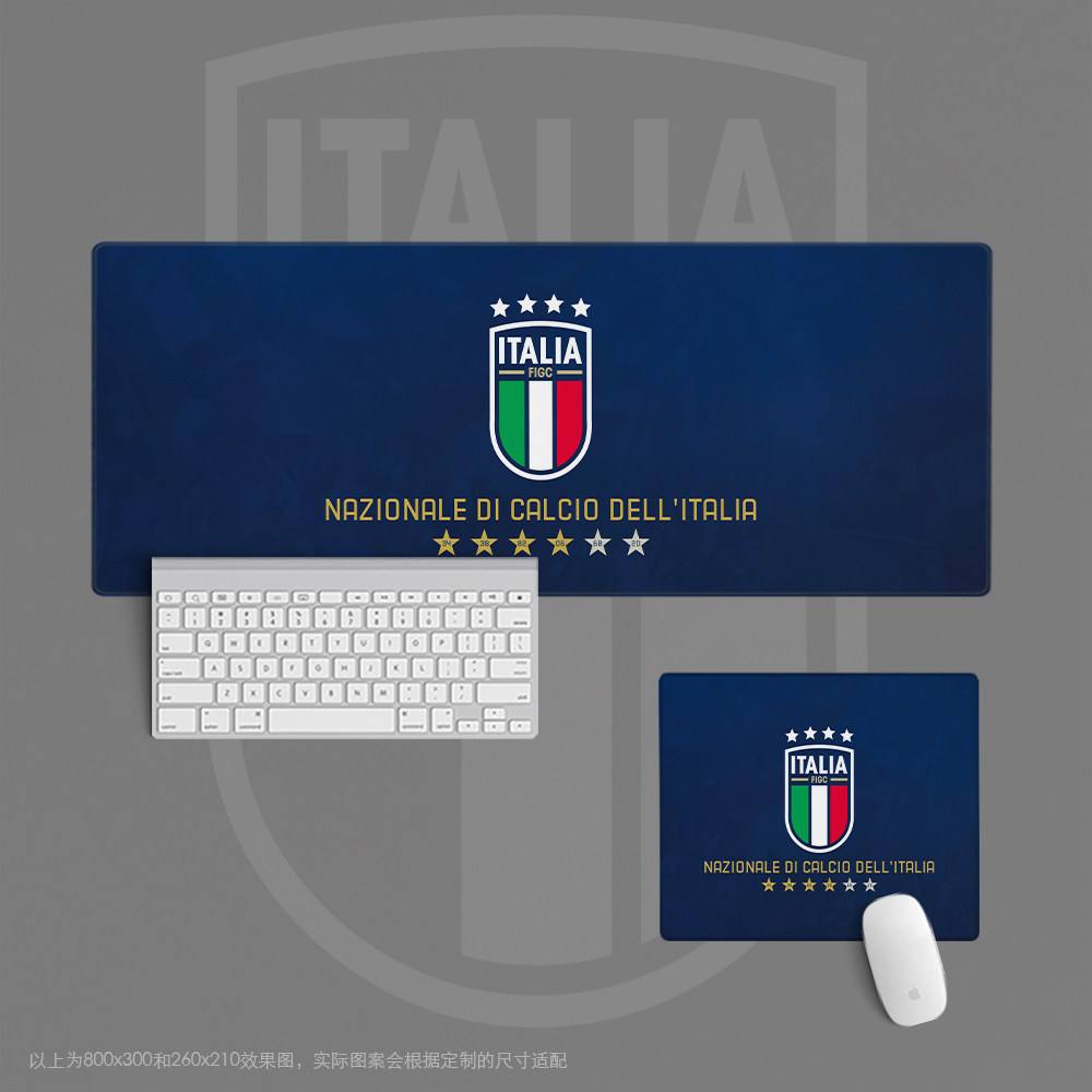 06鼠标垫超大办公键盘垫桌队徽足球迷用品意大利国家队世界杯欧洲