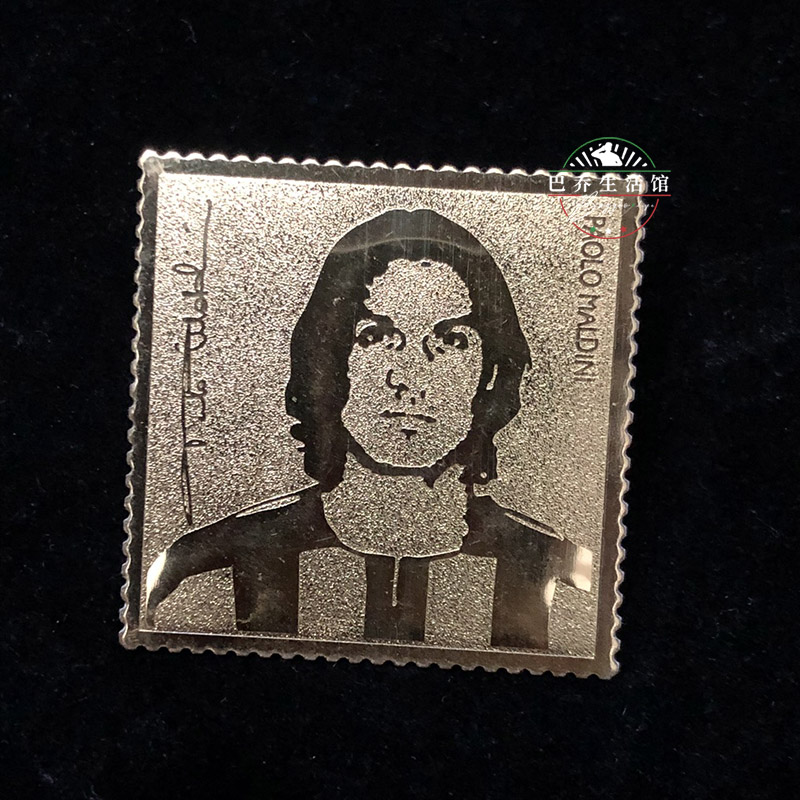 2003/04赛季 ac米兰milan足球意大利意甲金箔纪念品 马尔蒂尼