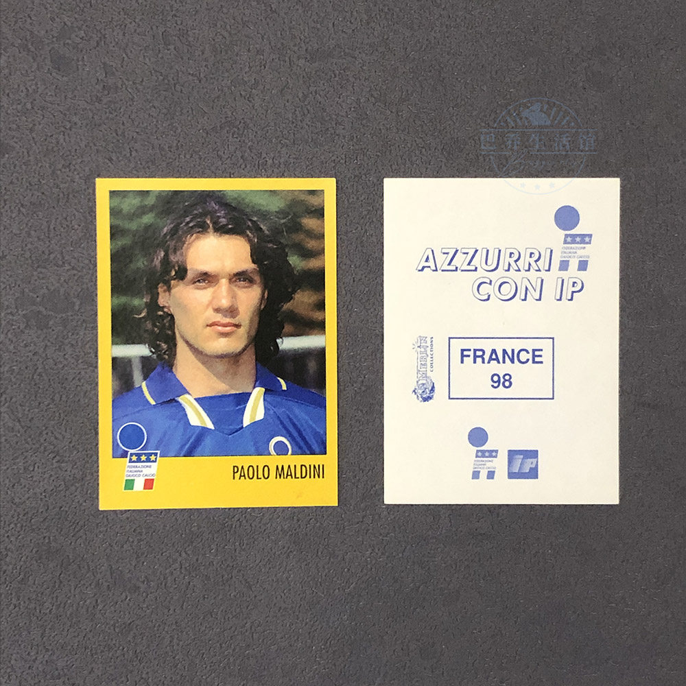 马尔蒂尼意大利国家队贴纸梅林球星卡世界杯1998足球迷azzurri