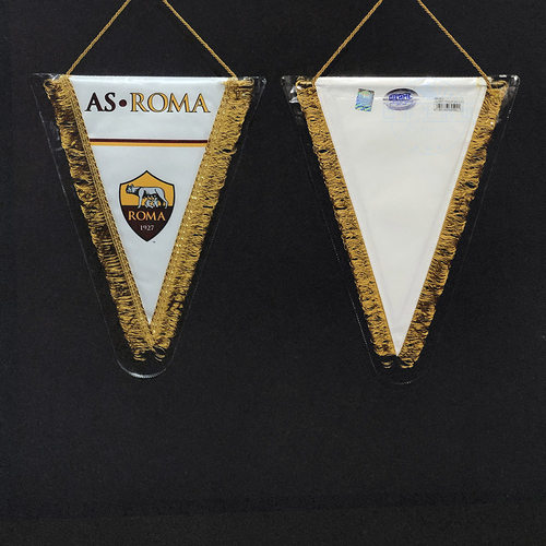 罗马足球官方队旗球迷礼物五角旗三角交换as roma托蒂totti中号代