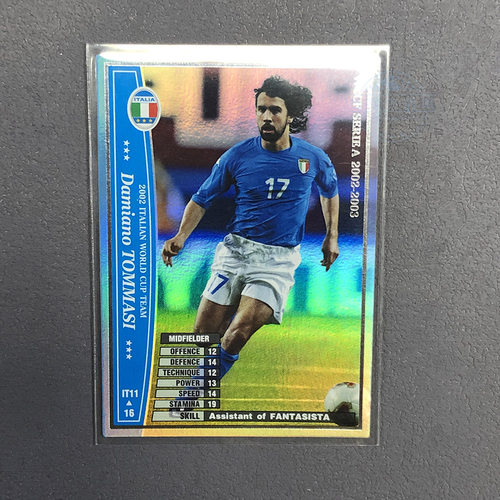 托马西球星卡WCCF巴乔意甲意大利国家队帕尼尼2002世界杯panini
