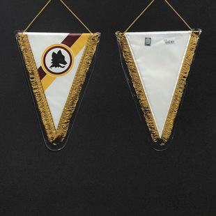 罗马足球官方队旗球迷礼物五角旗三角代交换旗托蒂复古队徽中号