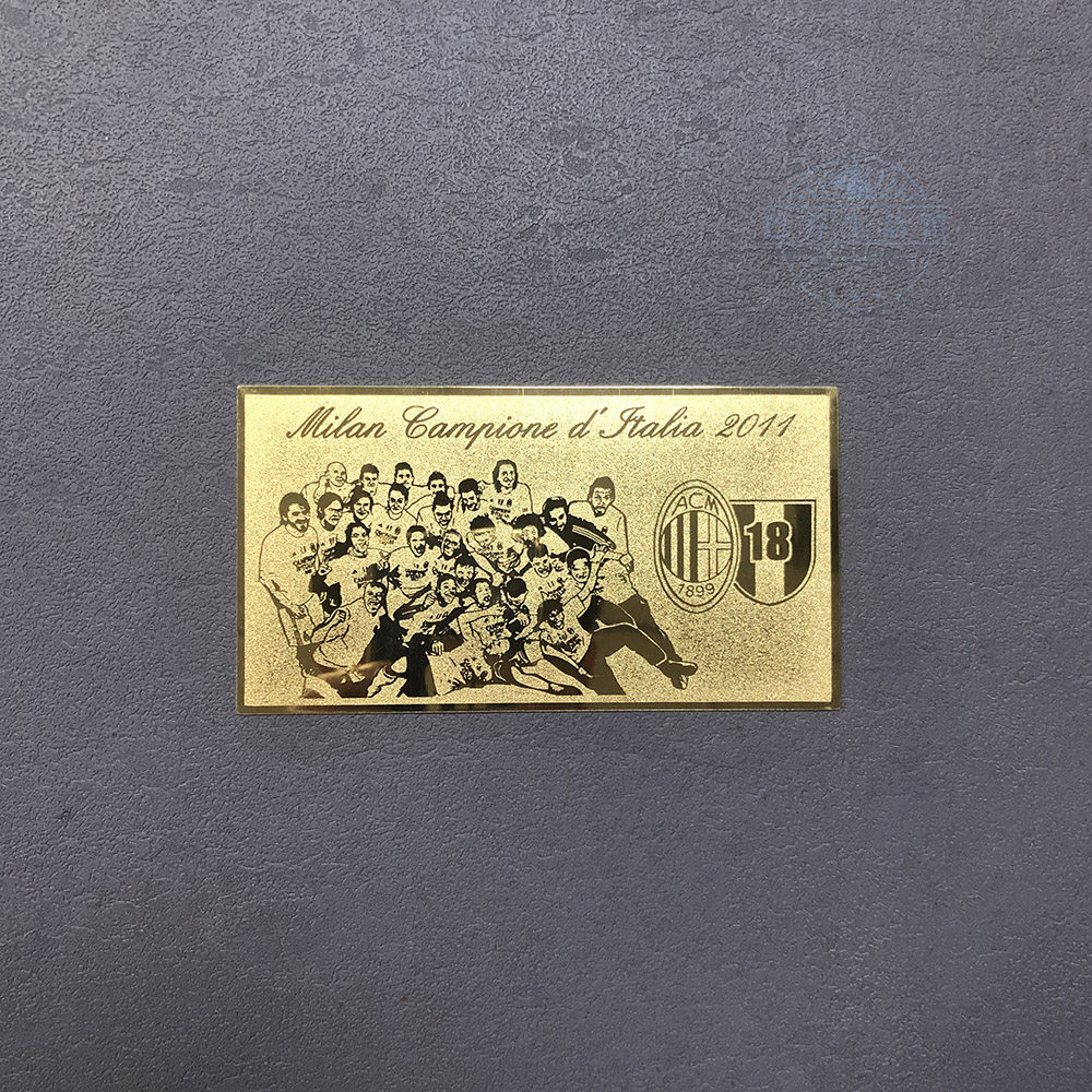 2010/2011赛季ac米兰足球意大利意甲金箔纪念品18冠伊布因扎吉