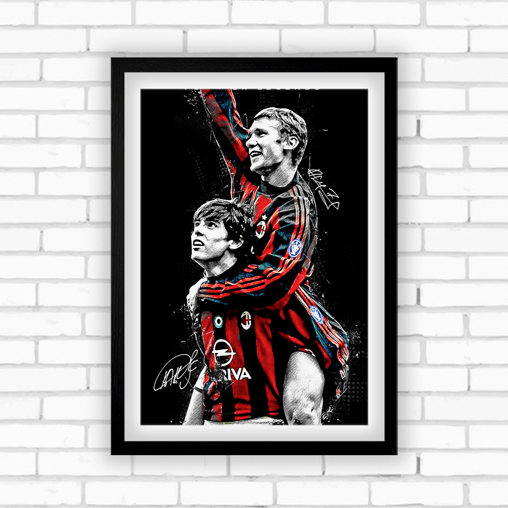 61相框舍甫琴科卡卡ac米兰实木照片周边海报画框足球迷装饰墙桌摆