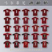 马尔蒂尼ac米兰冰箱贴亚克力磁性足球迷用品装 饰maldini意甲欧冠