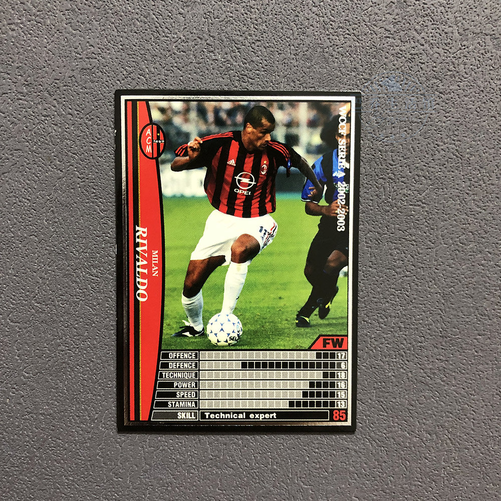 158里瓦尔多ac米兰panini帕尼尼2002球星卡2003意甲wccf官方足球