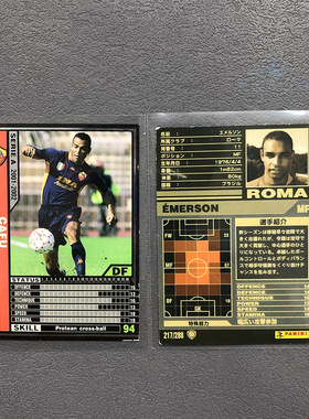 卡福cafu罗马panini帕尼尼2001球星卡2002意甲WCCF官方足球迷收藏