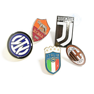徽章AC米兰足球迷纪念品襟章胸针队徽国际意大利尤文图斯罗马意甲