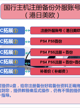 psn账号注册国行ps4ps5账号注册备份还原港服美服欧服日服