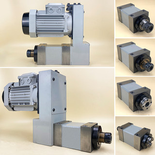 镗铣钻磨机床动力头2号BT30 ER25 ER32 莫氏MT3型主轴头电机组合