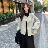 【上新】70毛拉毛双面呢大衣外套2C075-861-P240-K348，女装毛呢外套，菡迪欧娜