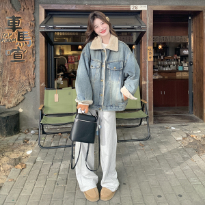 新品 主推款 仿水貂毛牛仔派克服保暖外套,719-P205-K308图片