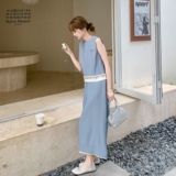 新品主推款贝壳装饰两件套套装裙6071-P155-K228，女装套装/套裙，2C075