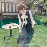 【大货】法式轻奢风马甲+半身裙+衬衫三件套26001-P245-K388，女装套装/套裙，2C075