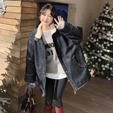 新品大货主推款羊羔毛牛仔派克服保暖外套2C075-2028-P195-K278，女装派克服，菡迪欧娜