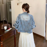 【大货】重工满钻水洗牛仔外套26009-P155-K248，女装短外套，2C075