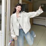 [大货】米白色皮衣外套2C075-26035-P175-K288，女装皮衣，2C075
