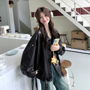 韩版复古皮衣外套女2025秋季新款高级感百搭机车炸街夹克短款上衣图片