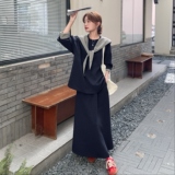灰色格子拼接连帽卫衣套装裙女2025春秋新款韩版宽松减龄两件套潮，女装套装/套裙，2C075