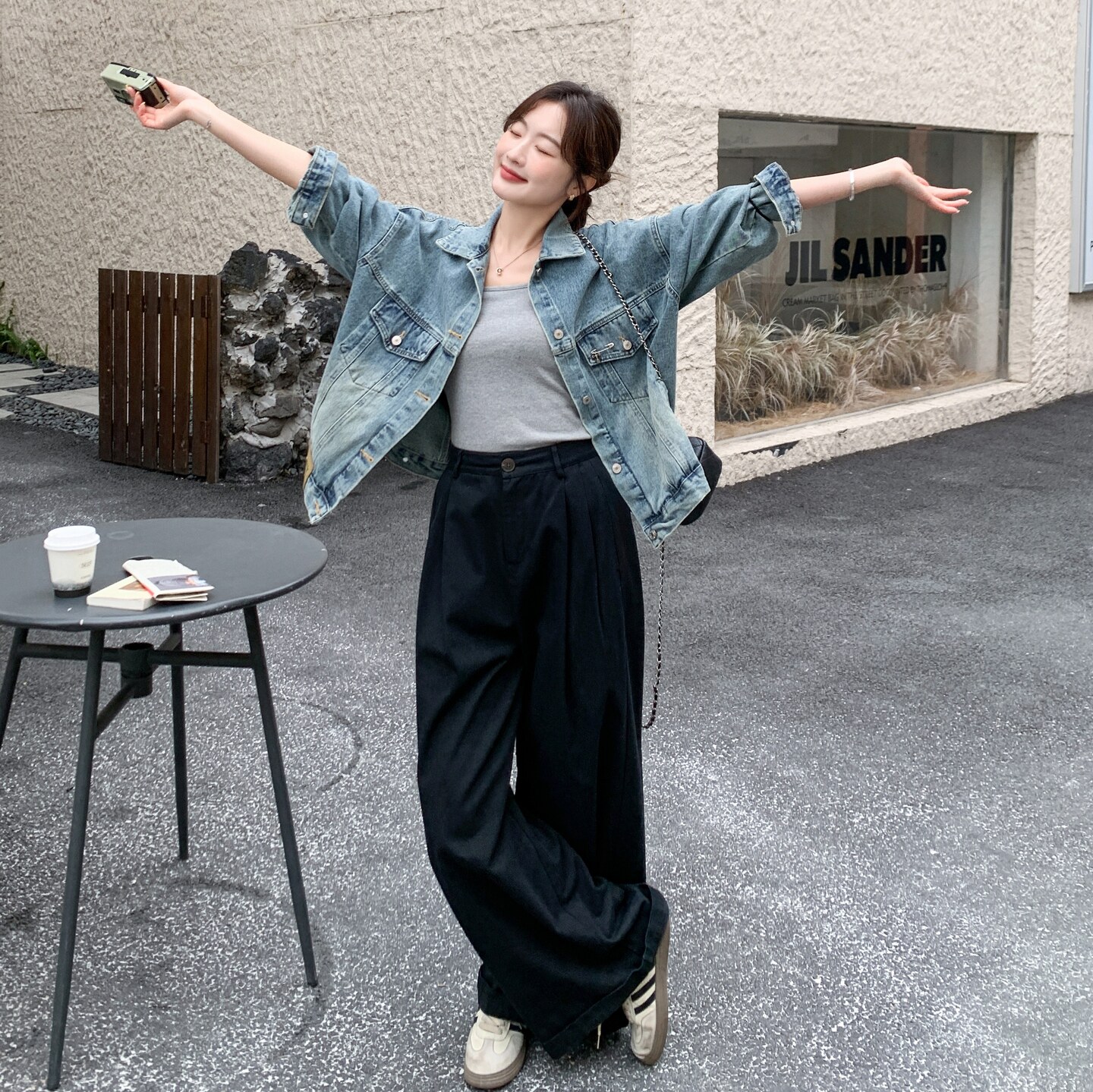 【大货】又a又飒水洗高级感牛仔外套26020-P145-K238,女装短外套,2C075