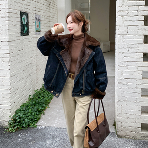 新品 大貨主推款 仿水貂毛牛仔派克服保暖外套890-P235-K348圖片