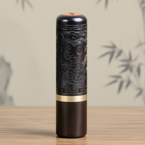 吉祥童子蛇宝宝出生纪念品胎毛章