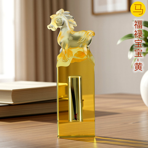 吉祥童子马宝宝出生纪念品胎毛章