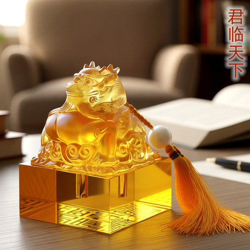 吉祥童子龙宝宝出生纪念品胎毛章
