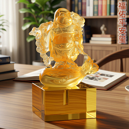 吉祥童子马宝宝出生纪念品胎毛章