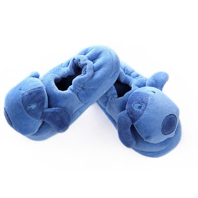 Pantoufles enfants en suède pour hiver - semelle plastique - Ref 1018330 Image 4