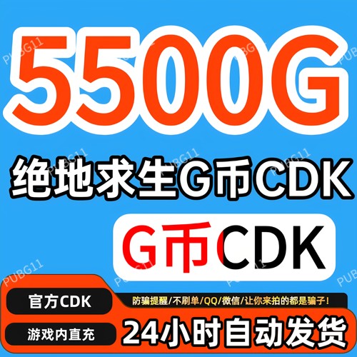 PUBG绝地求生gb5500G币充值CDK兑换码吃鸡商店pubgG币
