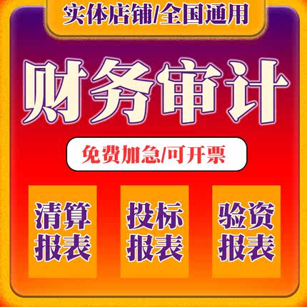 年度财务审计报表投标年检离任清算验资实缴投标报表报告模板咨询