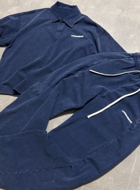 LIFEGOESON 26$$ BasicSeries 藏蓝色压胶logo短袖T恤polo套装