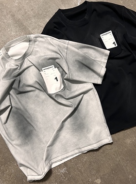LIFEGOESON 26ss T-Shirt Distressed Pocket破坏擦脏破口袋短袖T