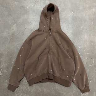 Hoodie PearlEmbellished 珍珠Boxy短宽连帽卫衣 25AW LIFEGOESON