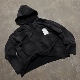 LIFEGOESON25AW Hoodie破坏连帽卫衣褪色黑 Hem Destroyed RawCut
