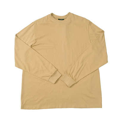 日式复古做旧水洗长袖T恤