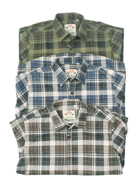 怀旧格纹 美式复古做旧水洗格子工装衬衫三色休闲宽松长袖衬衣104