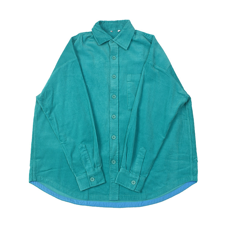 多色条绒 日式复古做旧水洗灯芯绒衬衫 秋冬休闲宽松长袖衬衣0017