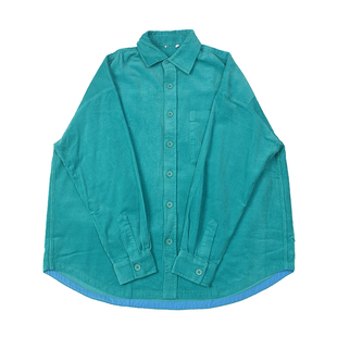 多色条绒 日式复古做旧水洗灯芯绒衬衫 秋冬休闲宽松长袖衬衣0017