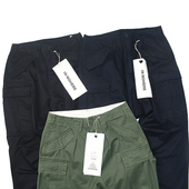 日式 复古做旧水洗多袋工装 裤 垮档拼接 多色日常休闲宽松长裤 9061