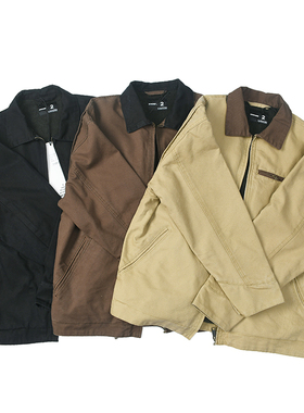 经典J97 美式复古做旧水洗底特律翻领夹克 磨毛内衬帆布外套 2328