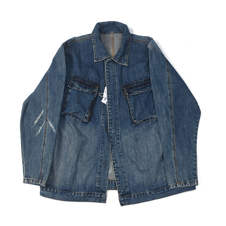 双口袋 日式复古做旧水洗磨白工装牛仔夹克 休闲宽松长袖外套 020,男装,夹克,淘宝优惠券,粉丝福利购,淘宝优惠卷
