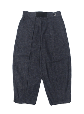 调性 日式复古做旧水洗魔术贴休闲裤 折褶Vintage好料九分裤 9067