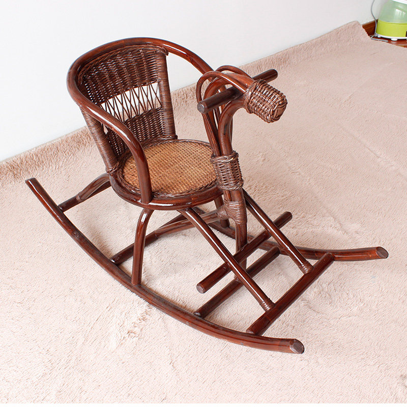 天然藤编可推可摇环保透气婴儿床