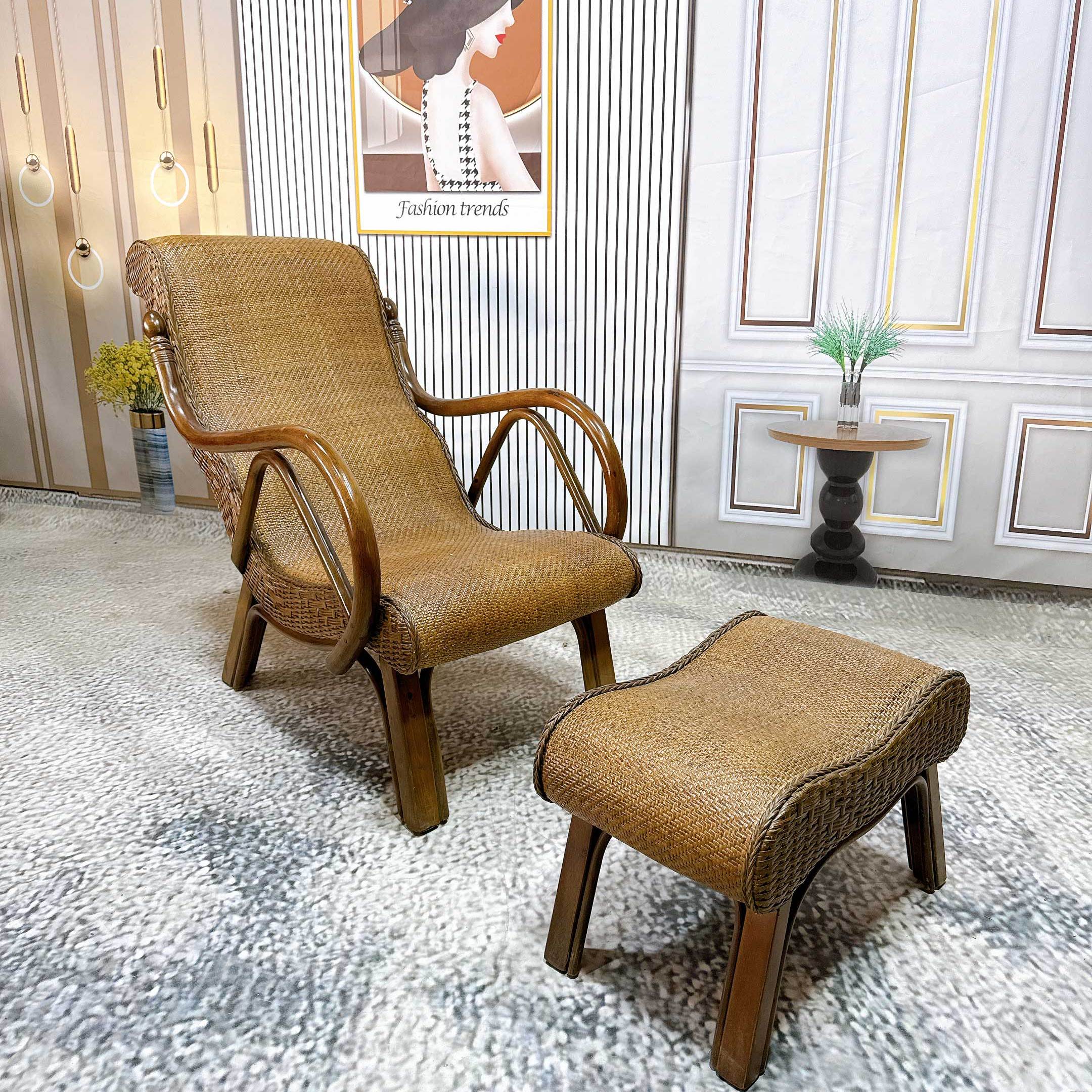 印尼真藤手工编织休闲舒适躺椅子