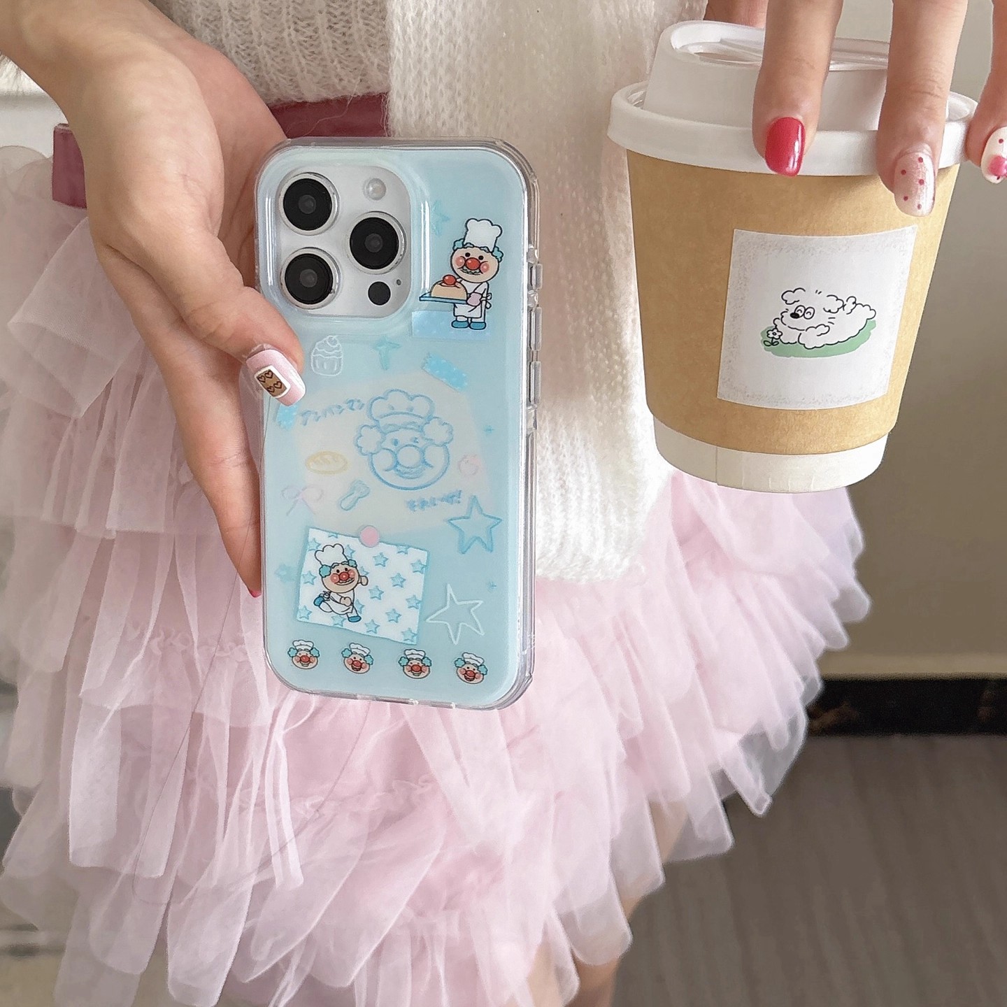 宁宁 创意卡通面包超人爷爷软边硬底女款iPhone16Pro Mobile Case