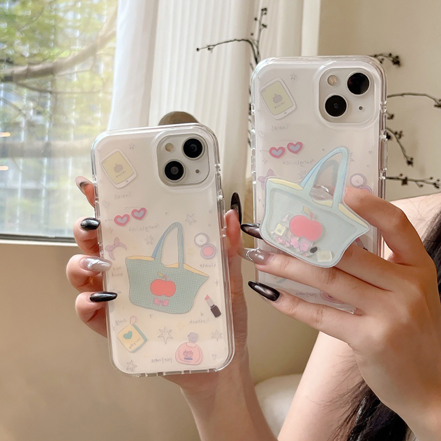 宁宁 日韩可爱少女购物袋支架手感超好女iPhone16Pro Mobile Case