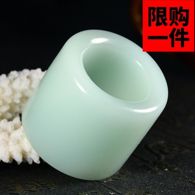 天然和田玉扳指挂件戒指男士白玉